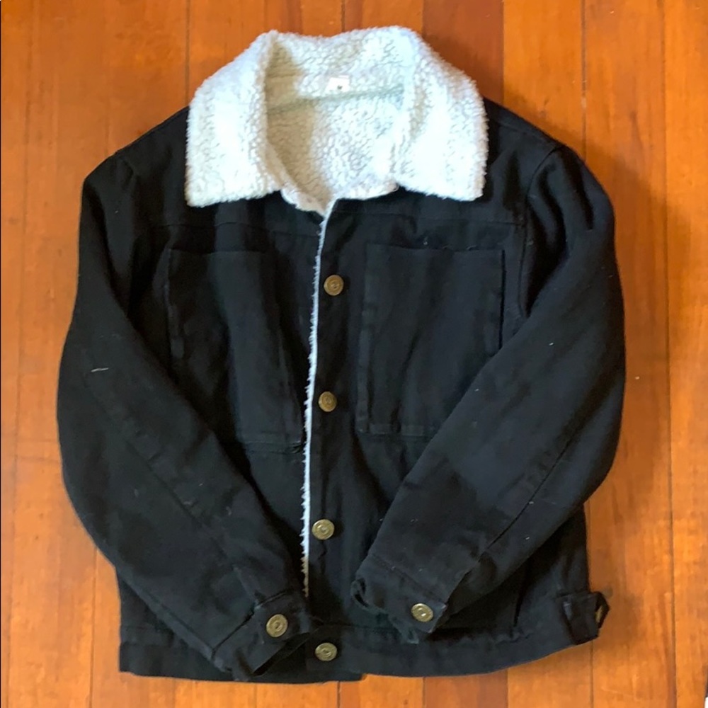 Wool lined jean jacket